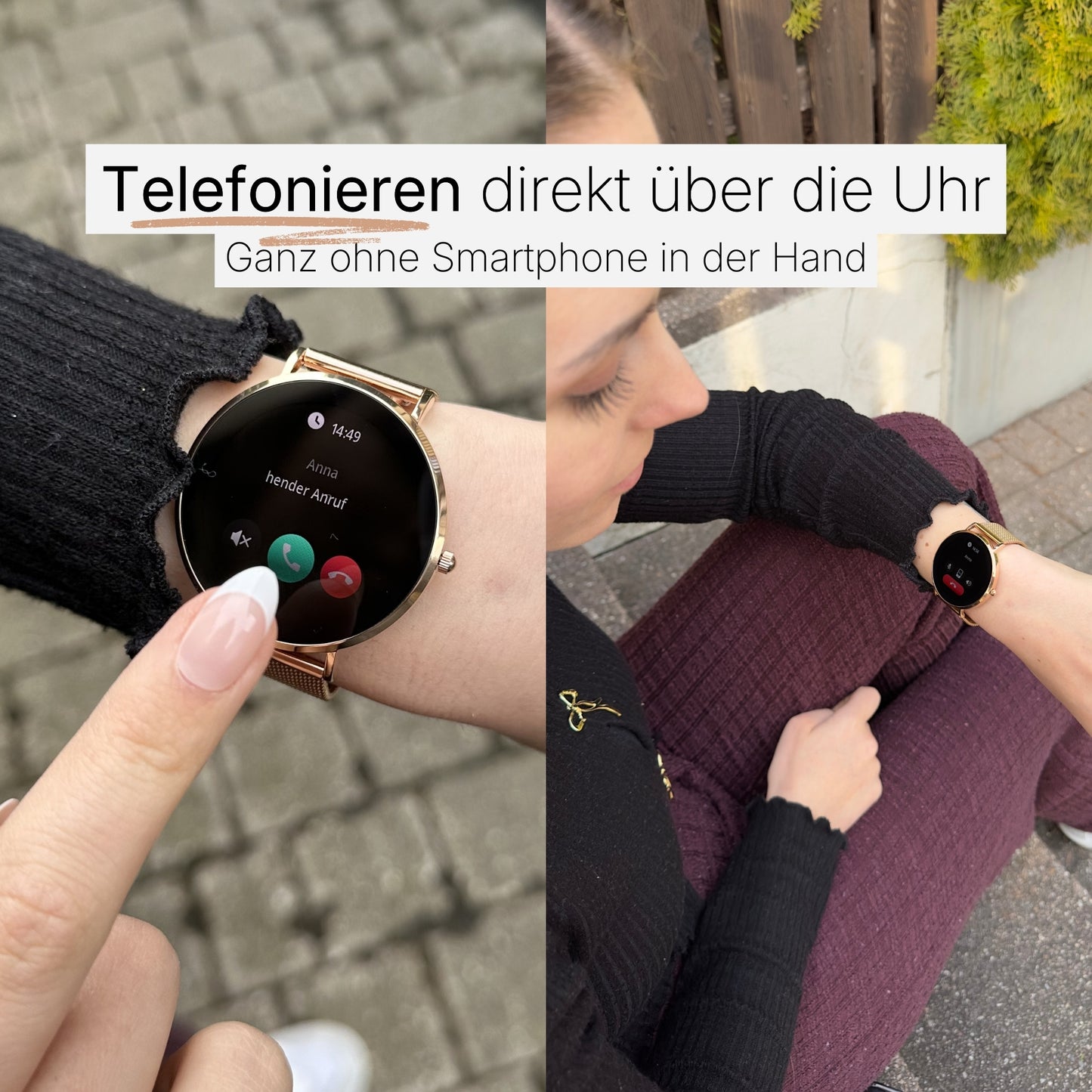 Frühlings-Angebot – MILANO Smartwatch + GRATIS Leder-Wechselarmband, Designer-Armreif & Schutzfolie