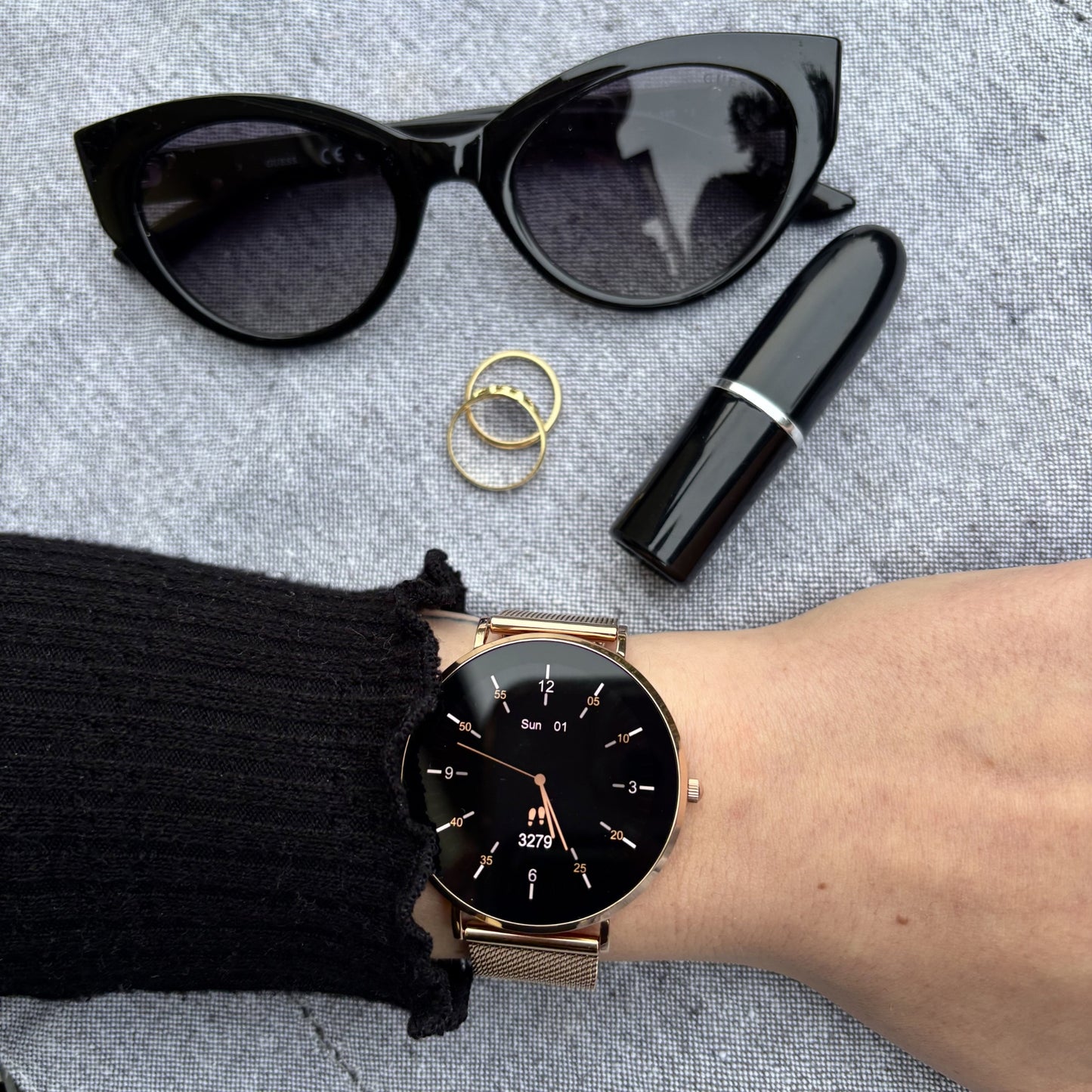 Frühlings-Angebot – MILANO Smartwatch + GRATIS Leder-Wechselarmband, Designer-Armreif & Schutzfolie